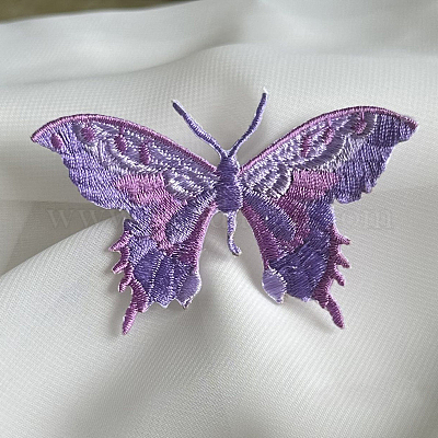 50 Toppe Termoadesive A Forma Di Farfalla, Ricamate In 18 Colori, 2 Misure (8,2 Cm E 4,4 Cm)
