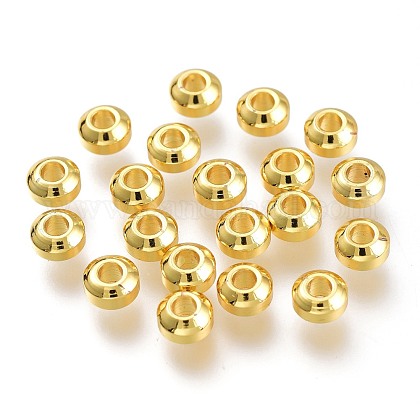 Brass Spacer Beads KK-P189-09G-1