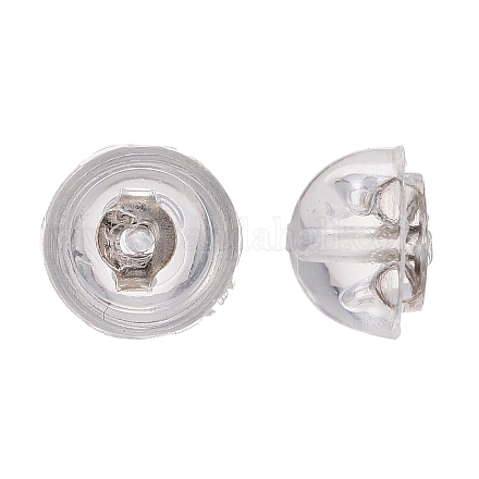 925 tuerca para pendientes de plata de ley chapada en rodio antideslustre&nbsp;STER-E062-01P-1
