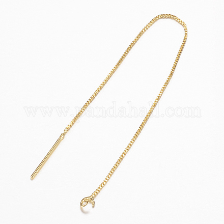 Brass Stud Earring Findings X-KK-F070-16G-FF-1