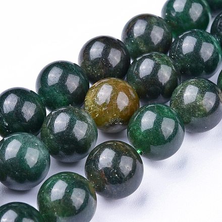 Natural Fuchsite Beads Strands G-K412-02-12mm-1