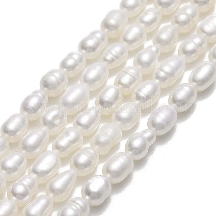 Fili di perle di perle d'acqua dolce coltivate naturali PEAR-J006-10E-01-1