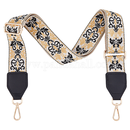 DICOSMETIC 1 Piece Bag Strap Replacement Light Khaki Straps with Alloy Swivel Clasp 91-149cm Adjustable Polyester Shoulder Strap Bohemian Bag Straps for Handbag Crossbody Bags FIND-WH0418-24KCG-02-1