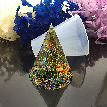 Moules en silicone de cône de cristal bricolage DIY-K048-01D-1