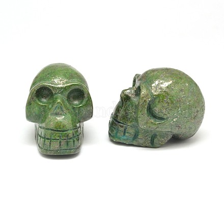 Skull Natural Pyrite Dyed Beads G-I128-03-1