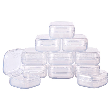 20 Pieces Small Clear Plastic Boxes Plastic Boxes With Square Lid Mini Clear  Plastic Box Small Plastic Containers For Beads, Jewelry, Pills