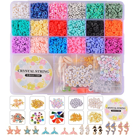 Polymer Clay Beads Kit for DIY Jewelry Set Making DIY-SZ0005-78-1