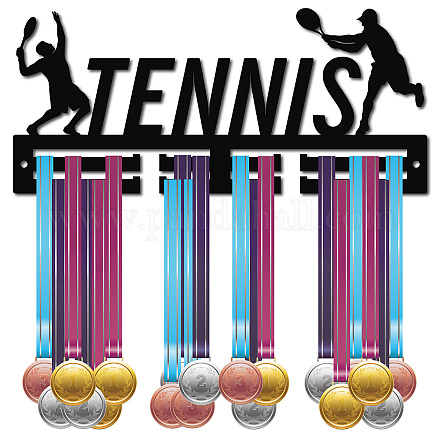 CREATCABIN Acrylic Medal Holder Tennis Medal Hanger Display Stand Wall Mount Hanger Sports Medal Hooks Hanging for Home Badge 2 Lines Athletes Table Tennis Medalist Running Gymnastics Over 20 Medals AJEW-WH0296-019-1