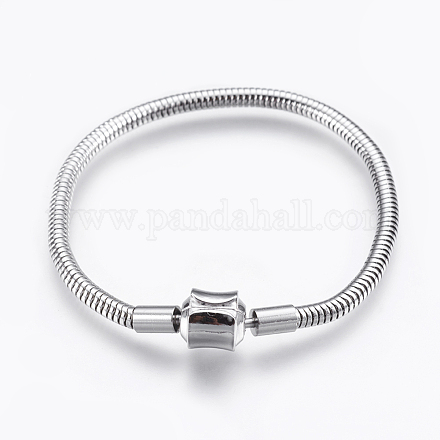 304 fabrication de bracelet de style européen en acier inoxydable STAS-E428-08C-P-1