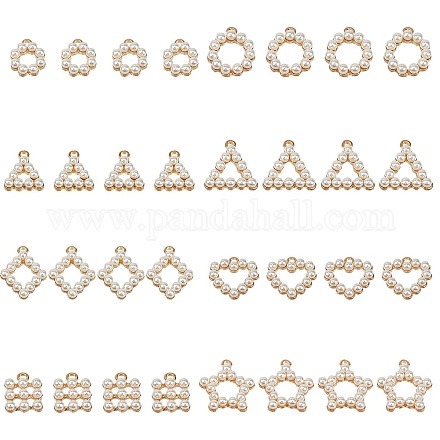 Gros pendentifs en plastique imitation perle PALLOY-NB0001-71-1