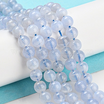 Chapelets de perles d'agate naturelle G-G099-6mm-23-1