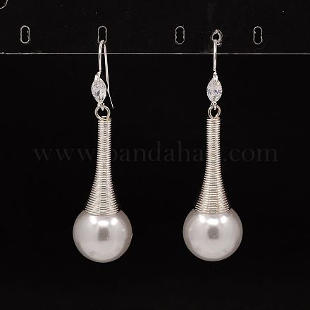 Iron Pearl Earrings EJEW-PJE648-1