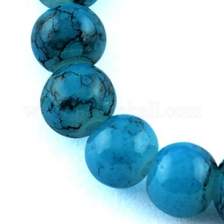 Spray Painted Glass Bead Strands GLAD-S075-16mm-70-1