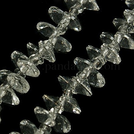 Perles de verre de trou latéral brins GLAA-E014-6mm-01-1