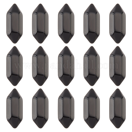 Cuentas de obsidiana negra natural sin agujeros facetadas de olycraft G-OC0003-60-1