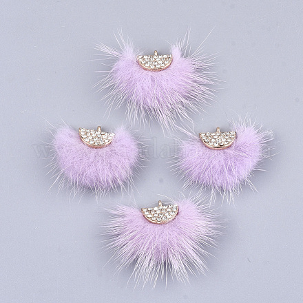 Décorations pendantes de pompon en fausse fourrure de vison FIND-T040-03-1