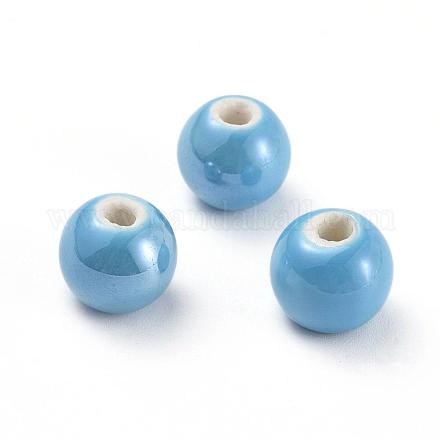 Perles en porcelaine manuelles PORC-D001-8mm-12-1