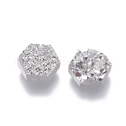 Perlas de resina de piedras preciosas druzy imitación RESI-L026-B01-1