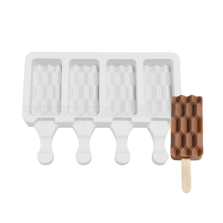 Moldes de silicona para helados rectangulares diy de grado alimenticio DIY-D062-04B-1
