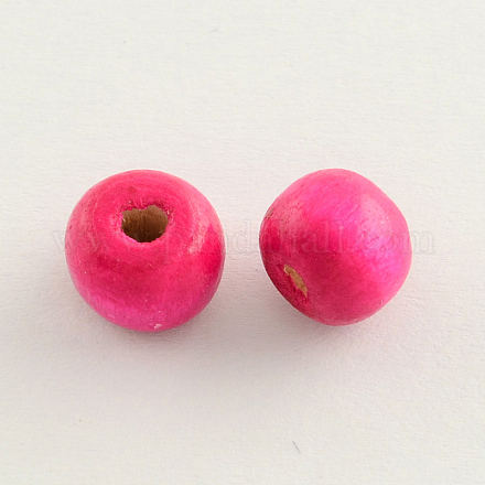 Dyed Natural Wood Beads WOOD-Q006-8mm-11-LF-1