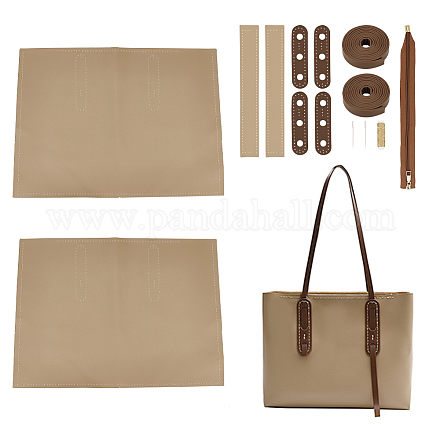 Kit para hacer un bolso tote de mujer de imitación de cuero DIY-WH0409-77D-1