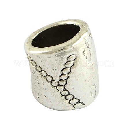 Perles de tube en alliage de style tibétain TIBEB-7705-AS-NR-1