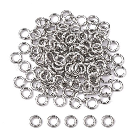 304 Stainless Steel Open Jump Rings STAS-Q186-02-5x1mm-1