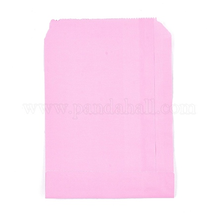 環境に優しいクラフト紙袋  ギフトバッグ  ショッピングバッグ  長方形  ピンク  18x13x0.02cm AJEW-M207-C01-04-1