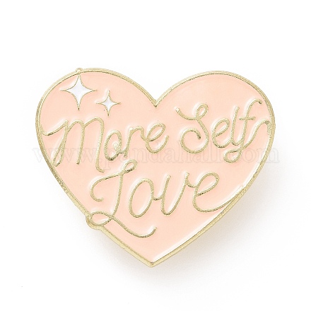 Wort mehr Selbstliebe Emaille-Pin JEWB-D013-02D-1