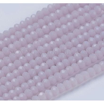 Chapelets de perle en verre opaque de couleur unie GLAA-F076-A12-1