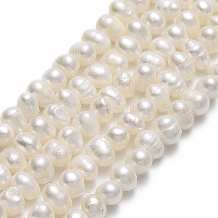 Brins de perles de culture d'eau douce naturelles PEAR-F018-17D-1