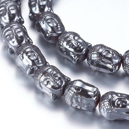 Chapelets de perles en hématite synthétique sans magnétiques G-P338-04A-8x10mm-1