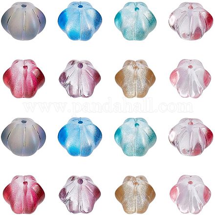 Transparent Spray Painted Glass Beads GLAA-NB0001-12-1