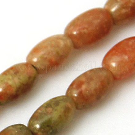 Natural Unakite Beads Strands G-G385-01-1