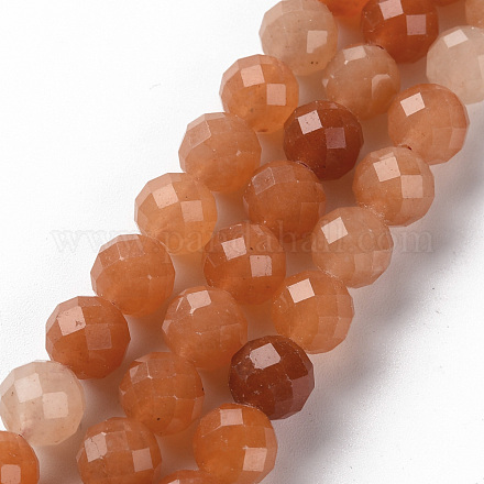 Chapelets de perles en aventurine rouge naturelle G-S362-116E-1