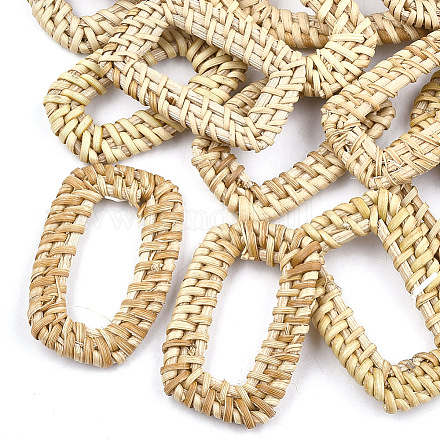 Handmade Reed Cane/Rattan Woven Linking Rings WOVE-T005-19A-1