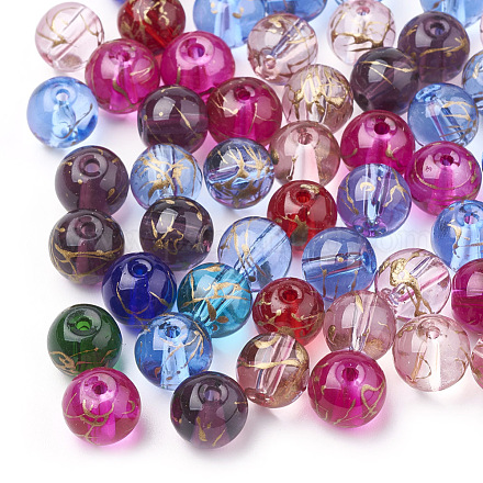 Drawbench perles de verre transparentes GLAD-Q017-01-8mm-1