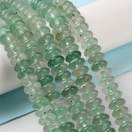 Perles vertes naturelles quartz fraise brins G-Z030-A17-02-1
