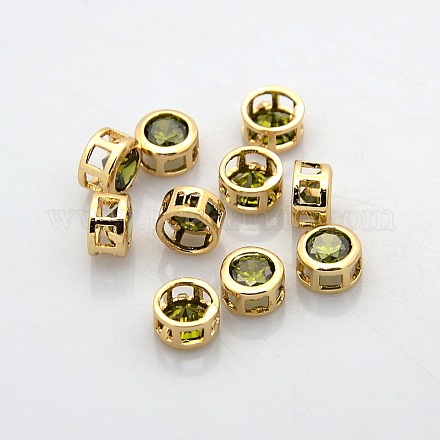Vere perle di strass in ottone placcato oro 18k KK-J198-09G-1