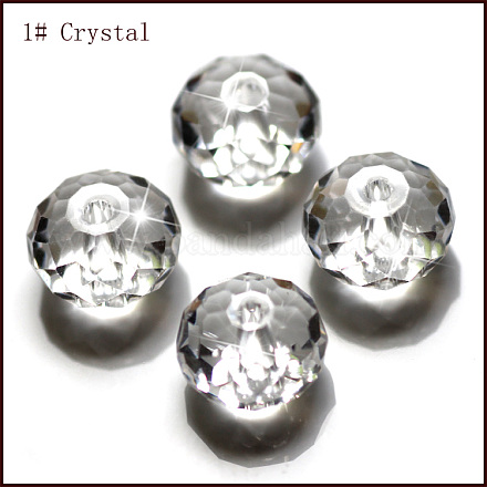 Abalorios de cristal austriaco de imitación SWAR-F068-8x10mm-01-1