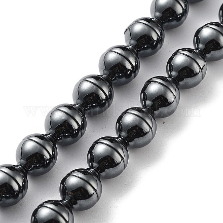 Chapelets de perles hématite synthétique sans magnétique G-H303-B18-1