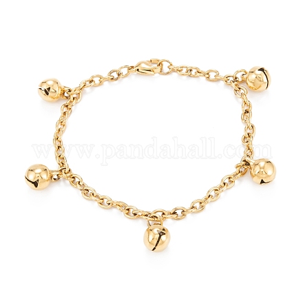 Vacuum Plating 304 Stainless Steel Charm Bracelets STAS-A052-34G-1