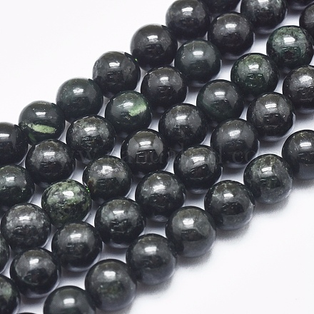Brins de perles de jade noir natura myanmar G-D0001-06-8mm-1