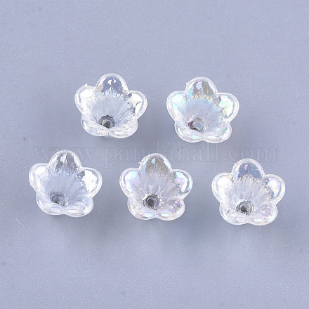 Transparentes bouchons acrylique de perles TACR-T007-04A-1