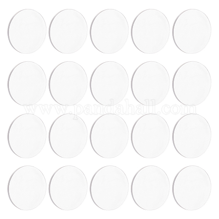 Fingerinspire 60pcs bases d'affichage de figurines rondes plates en acrylique KY-FG0001-10-1