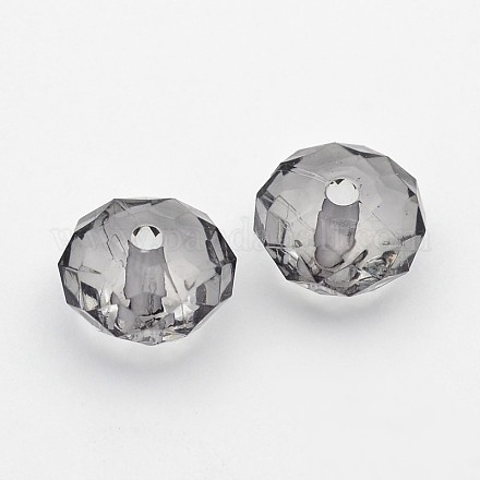 Faceted Rondelle Transparent Acrylic Beads PL946Y-9-1