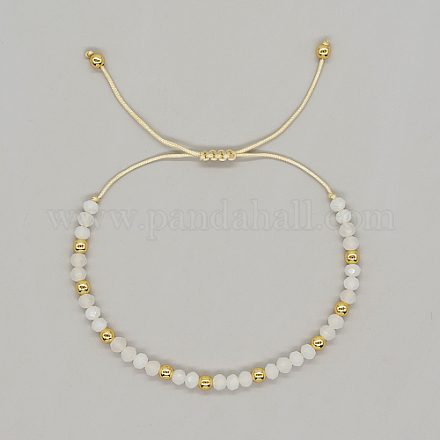 Verstellbare glasgeflochtene Perlenarmbänder XA7539-5-1