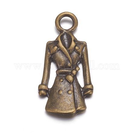 Antique Bronze Plated Coat Charms Pendants for Jewelry Making X-PALLOY-A15338-AB-NF-1