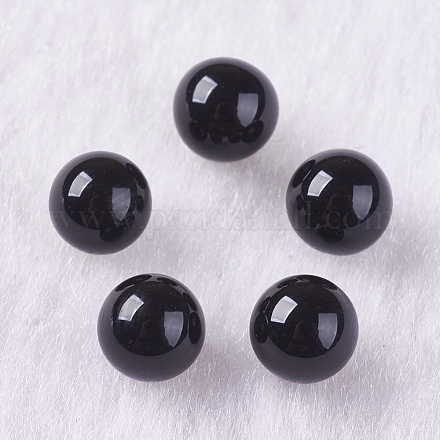 Perline di onice nero naturale G-K275-32-5mm-1