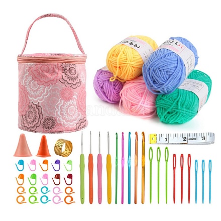DIY Doll Handmade Knitting Leaf Pattern Bag Sets PW-WG11230-02-1